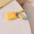 For AirPodS Pro 2 Dopamine Contrast Color Silicone Earphone Cover With Hand Strap(Yellow) - For AirPods Pro 2 by PMC Jewellery | Online Shopping South Africa | PMC Jewellery | Buy Now Pay Later Mobicred