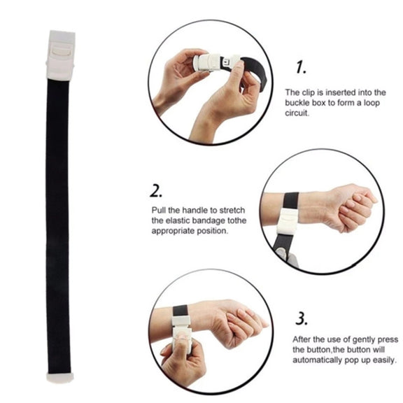 2.5x40cm Quick Detachable Emergency Buckle Tourniquet Outdoor Survival Camping Equipment(Black)