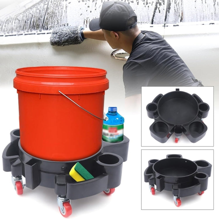 Multifunctional Cleaning Bucket Pulley Base Car Wash Mobile Stool(Black) - Car washing supplies by PMC TechLife | Online Shopping South Africa | PMC TechLife | Buy Now Pay Later Mobicred