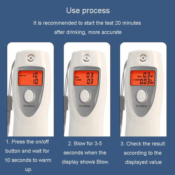 Portable Alcohol Tester Blowing Alcohol Detector European And American Conventional