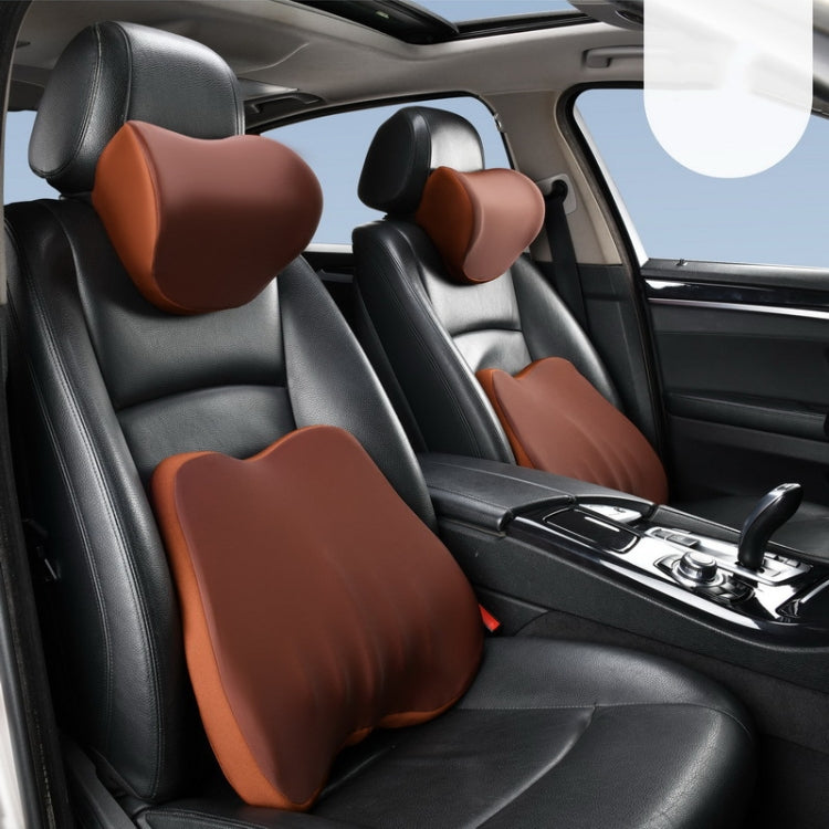 Car Memory Foam Neck Pillow Car Neck Rest Silk Pillow Car Seat Cervical Cushion, Style: Headrest Gray