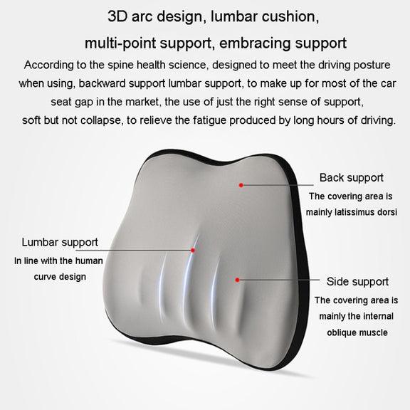 Car Memory Foam Neck Pillow Car Neck Rest Silk Pillow Car Seat Cervical Cushion, Style: Headrest Gray