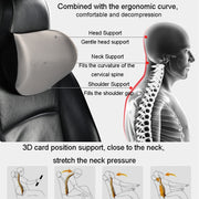 Car Memory Foam Neck Pillow Car Neck Rest Silk Pillow Car Seat Cervical Cushion, Style: Headrest Black