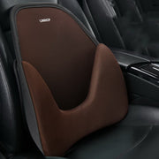 LINXICP 3 In 1 Car Seat Lumbar Cushion Summer Special Memory Foam Breathable Car Back Pad(Coffee)
