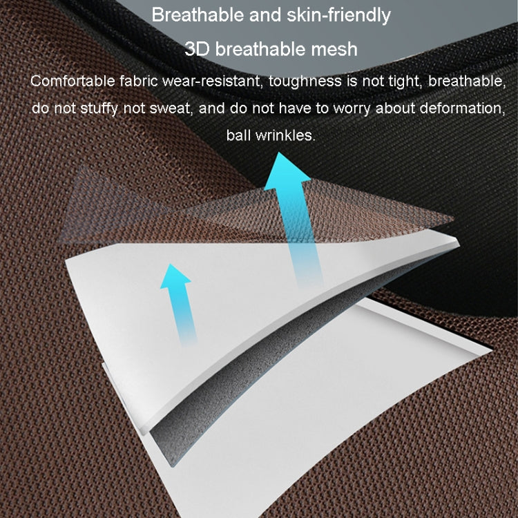 LINXICP 3 In 1 Car Seat Lumbar Cushion Summer Special Memory Foam Breathable Car Back Pad(Coffee) - free shipping - PMC Jewellery - Order now!
