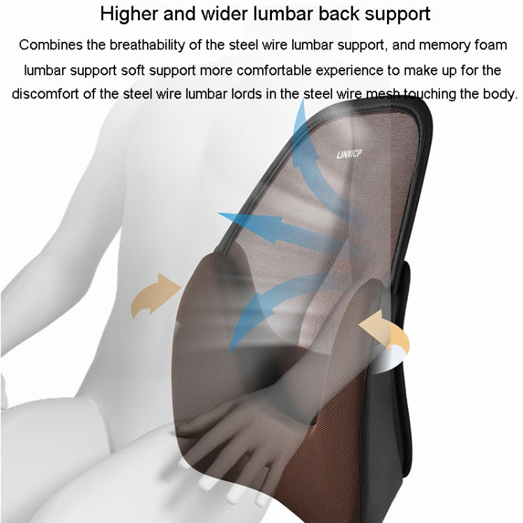 LINXICP 3 In 1 Car Seat Lumbar Cushion Summer Special Memory Foam Breathable Car Back Pad(Black) - Seat Accessories by LINXICP | Online Shopping South Africa | PMC TechLife | Buy Now Pay Later Mobicred
