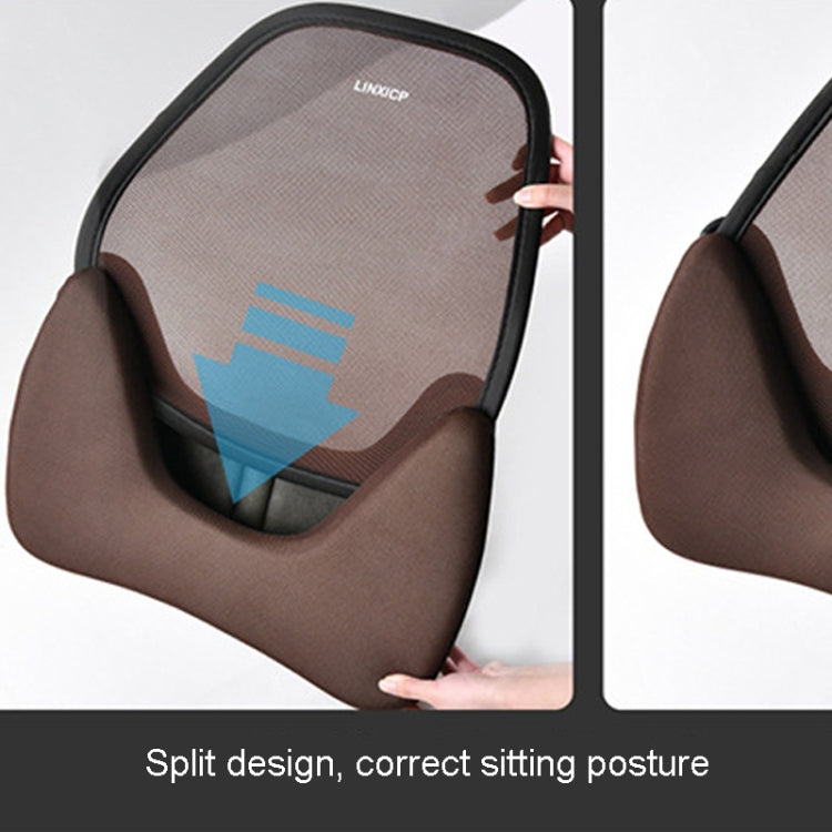 LINXICP 3 In 1 Car Seat Lumbar Cushion Summer Special Memory Foam Breathable Car Back Pad(Black) - Seat Accessories by LINXICP | Online Shopping South Africa | PMC TechLife | Buy Now Pay Later Mobicred