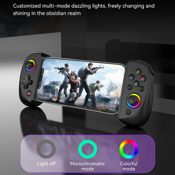 D8 Mobile Phone Stretch Band Light Gamepad Dual Hall Wireless Bluetooth Somatic Vibration Grip for PC / Android / IOS / Tablet / PS3 / PS4 / Switch, Color: Green Blue