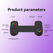 D8 Mobile Phone Stretch Band Light Gamepad Dual Hall Wireless Bluetooth Somatic Vibration Grip for PC / Android / IOS / Tablet / PS3 / PS4 / Switch, Color: White