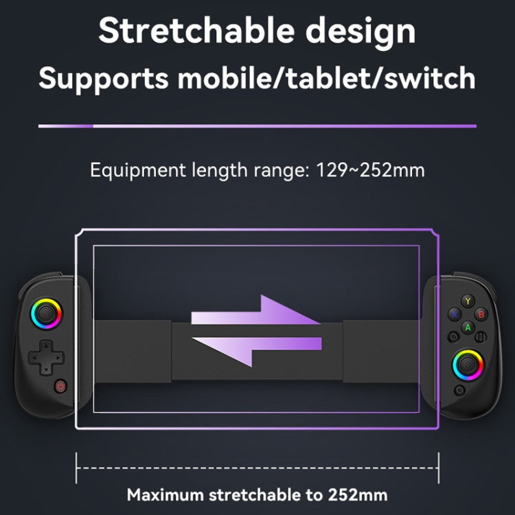 D8 Mobile Phone Stretch Band Light Gamepad Dual Hall Wireless Bluetooth Somatic Vibration Grip for PC / Android / IOS / Tablet / PS3 / PS4 / Switch, Color: Green Blue