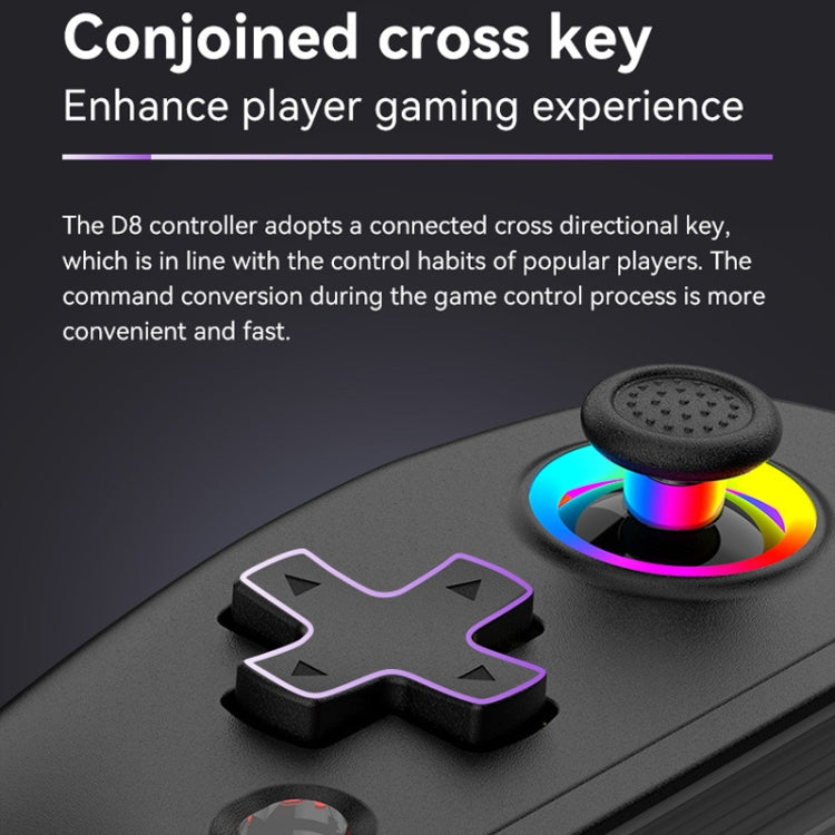 D8 Mobile Phone Stretch Band Light Gamepad Dual Hall Wireless Bluetooth Somatic Vibration Grip for PC / Android / IOS / Tablet / PS3 / PS4 / Switch, Color: Green Blue