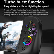 D8 Mobile Phone Stretch Band Light Gamepad Dual Hall Wireless Bluetooth Somatic Vibration Grip for PC / Android / IOS / Tablet / PS3 / PS4 / Switch, Color: White+Receiver