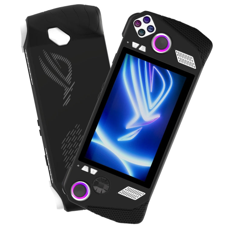 For ASUS ROG Ally Game Console Silicone Protective Cover + Button Cap Set Pocket Gaming Accessories(Black) - Cases by PMC Jewellery | Online Shopping South Africa | PMC Jewellery | Buy Now Pay Later Mobicred