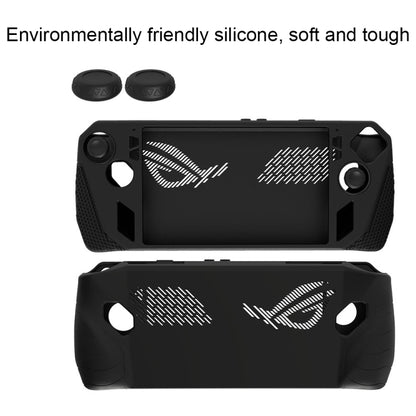 For ASUS ROG Ally Game Console Silicone Protective Cover + Button Cap Set Pocket Gaming Accessories(Black) - Cases by PMC Jewellery | Online Shopping South Africa | PMC Jewellery | Buy Now Pay Later Mobicred