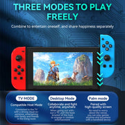 JOY-02 Gaming Left And Right Handle With RGB Lights Body Feel Bluetooth Gamepad For Switch / Switch OLED / Switch Pro / Switch Lite / Switch Joycon(Blue Red)