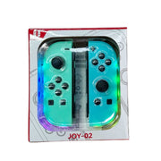 JOY-02 Gaming Left And Right Handle With RGB Lights Body Feel Bluetooth Gamepad For Switch / Switch OLED / Switch Pro / Switch Lite / Switch Joycon(Blue Red)