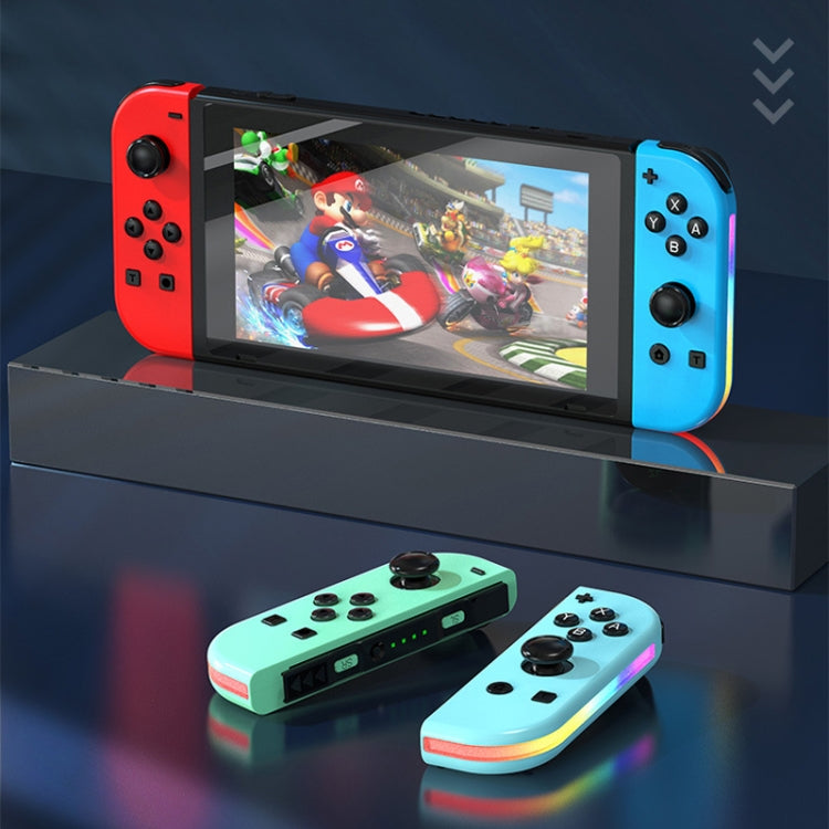 JOY-02 Gaming Left And Right Handle With RGB Lights Body Feel Bluetooth Gamepad For Switch / Switch OLED / Switch Pro / Switch Lite / Switch Joycon(Blue Red) - free shipping - PMC Jewellery - Order now!