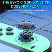 JOY-02 Gaming Left And Right Handle With RGB Lights Body Feel Bluetooth Gamepad For Switch / Switch OLED / Switch Pro / Switch Lite / Switch Joycon(Blue Red)