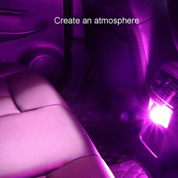 Car Diamond Model USB Ambient Light Charge-Free Plug And Play LED Decorative Lights(White Light)