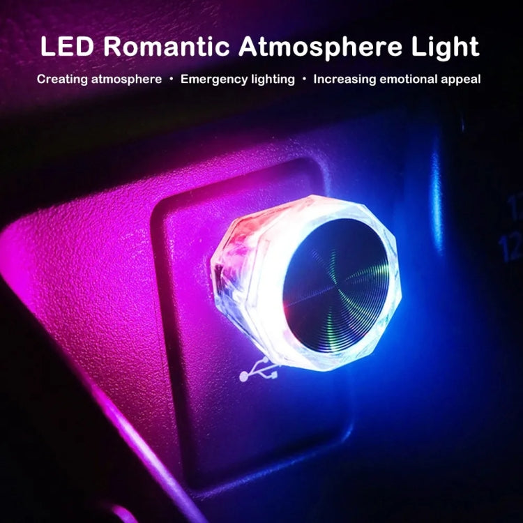 Car Diamond Model USB Ambient Light Charge-Free Plug And Play LED Decorative Lights(Colorful) - Atmosphere lights by PMC TechLife | Online Shopping South Africa | PMC TechLife | Buy Now Pay Later Mobicred