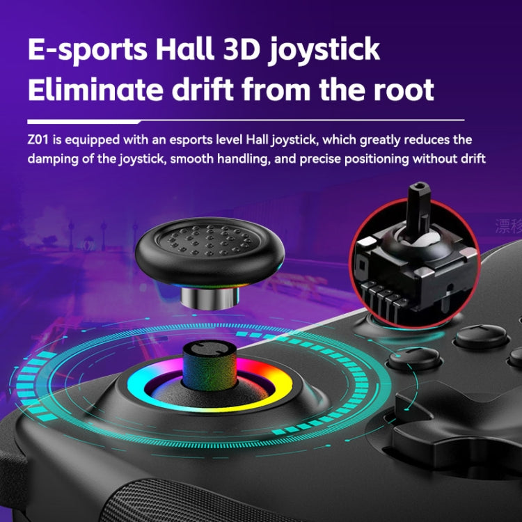 Z01 Wireless Gaming Vortex Dual Hall Body Grip For Switch / PS3 / PS4 / Adroid / IOS(White)