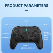 Wireless Bluetooth Gamepad With Wakeup Vibration Body Gamepad For Switch / Android / Apple / PC(Black)