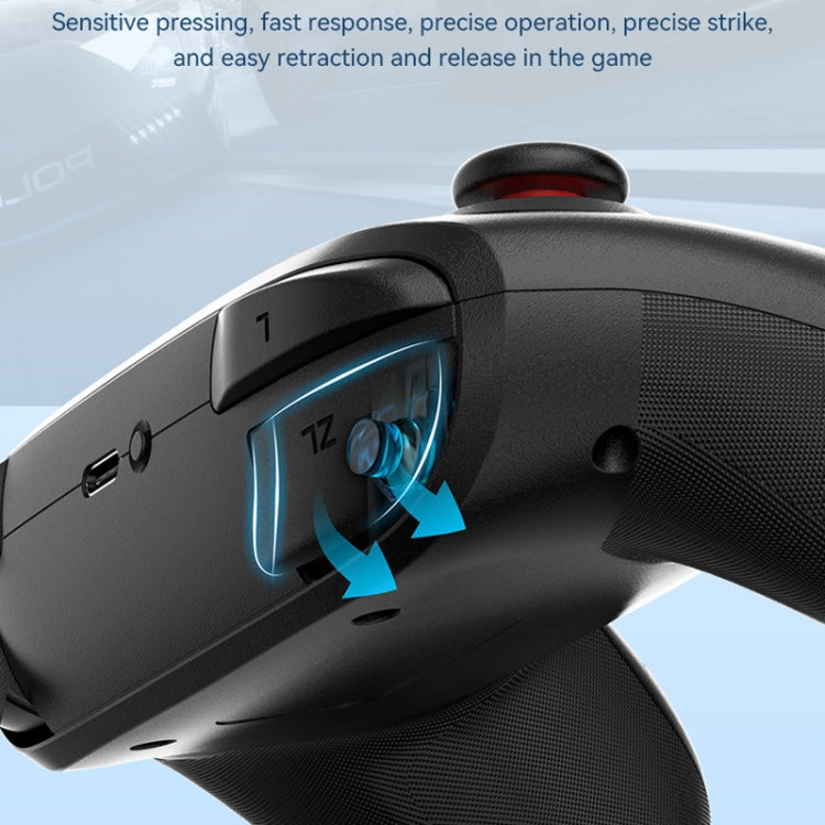 Wireless Bluetooth Gamepad With Wakeup Vibration Body Gamepad For Switch / Android / Apple / PC(Black)