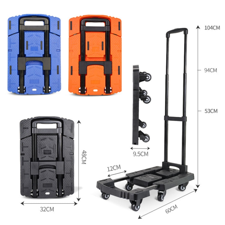 Folding Hand Trolley Portable Luggage Handling Turtle Cart(Orange) - Hand Carts by PMc TechLife | Online Shopping South Africa | PMc TechLife | Buy Now Pay Later Mobicred