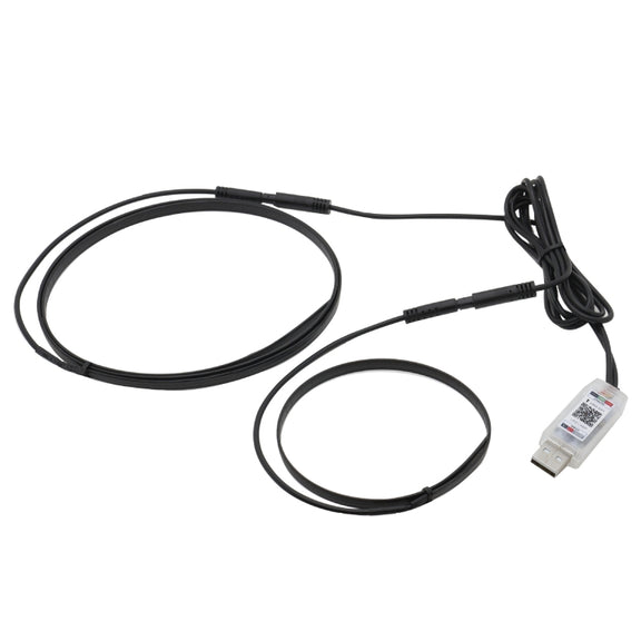 Car Interior Fiber Optic Cold Light RGB Ambient Lamp Center Phantom Footwell Atmosphere Lights, Style: One To Two 110cm+35cm(Colorful Double Control)