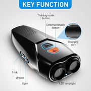 Ultrasonic Dog Repeller Stop Barker Dual Probe High Power Repeller Handheld Dog Trainer(Black)