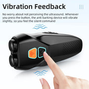 Ultrasonic Dog Repeller Stop Barker Dual Probe High Power Repeller Handheld Dog Trainer(Black)