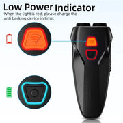 Ultrasonic Dog Repeller Stop Barker Dual Probe High Power Repeller Handheld Dog Trainer(Black)