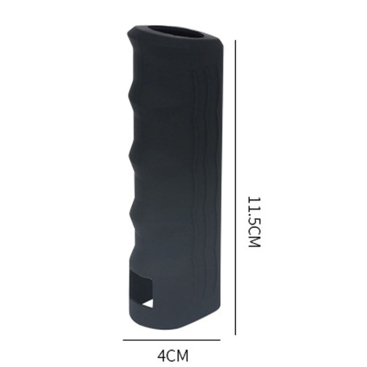 Automotive Universal Silicone Handbrake Handle Cover Brake Handle Decorative Protective Sleeve, Size: Oblique Sleeve(Black)