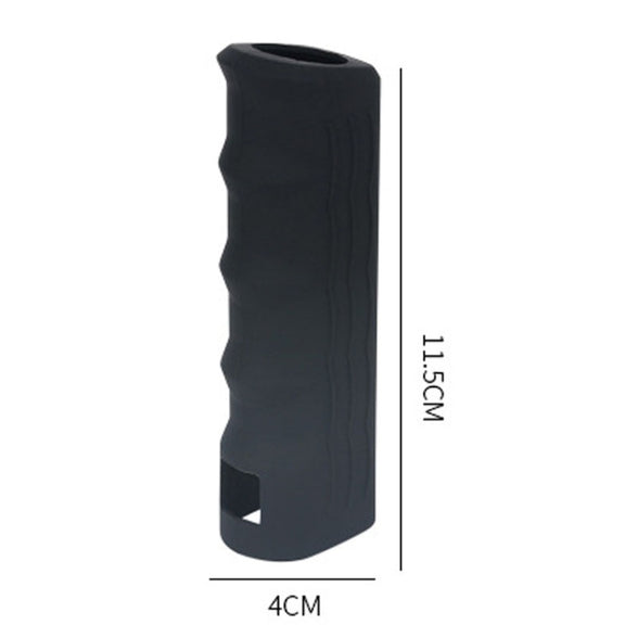 Automotive Universal Silicone Handbrake Handle Cover Brake Handle Decorative Protective Sleeve, Size: Straight Sleeve(Black)