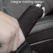 Automotive Universal Silicone Handbrake Handle Cover Brake Handle Decorative Protective Sleeve, Size: Oblique Sleeve(Black)