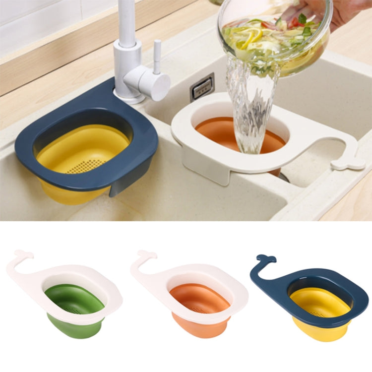 Multifunctional Whale-shaped Foldable Kitchen Fruit and Vegetable Draining Basket(Yellow Blue) - Filters by PMC TechLife | Online Shopping South Africa | PMC TechLife | Buy Now Pay Later Mobicred