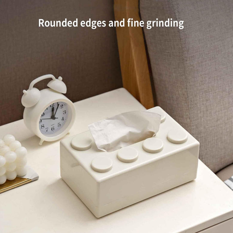 Multifunctional Cartoon Building Block Tissue Storage Box Living Room Coffee Table Decorations, Color: White - Storage Boxes by PMC TechLife | Online Shopping South Africa | PMC TechLife