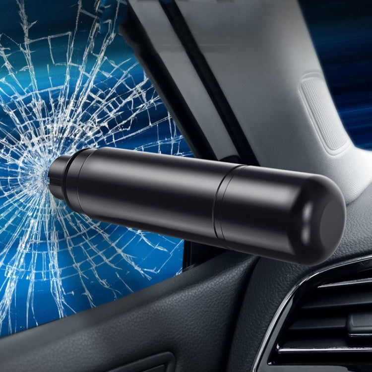 Car Emergency Life-Saving Safety Hammer Multifunctional Fast Window Breaker For Vehicle 2 In 1(Black) - free shipping - PMC Jewellery - Order now!
