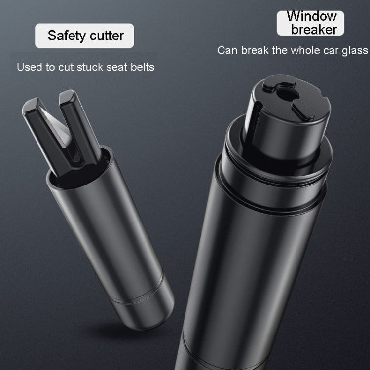 Car Emergency Life-Saving Safety Hammer Multifunctional Fast Window Breaker For Vehicle 2 In 1(Black) - free shipping - PMC Jewellery - Order now!