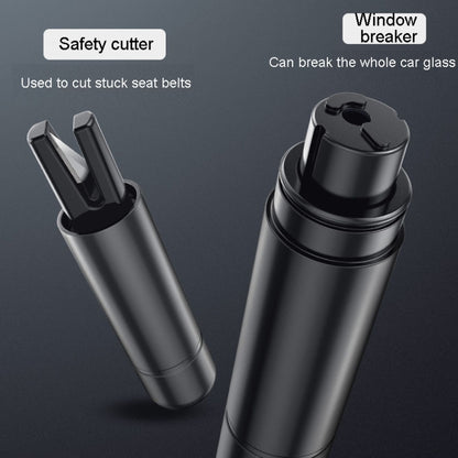 Car Emergency Life-Saving Safety Hammer Multifunctional Fast Window Breaker For Vehicle 2 In 1(Black) - free shipping - PMC Jewellery - Order now!