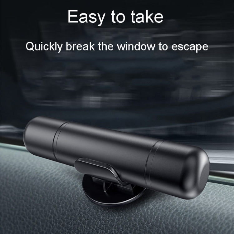Car Emergency Life-Saving Safety Hammer Multifunctional Fast Window Breaker For Vehicle 2 In 1(Black) - free shipping - PMC Jewellery - Order now!