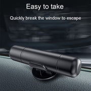 Car Emergency Life-Saving Safety Hammer Multifunctional Fast Window Breaker For Vehicle 2 In 1(Black)