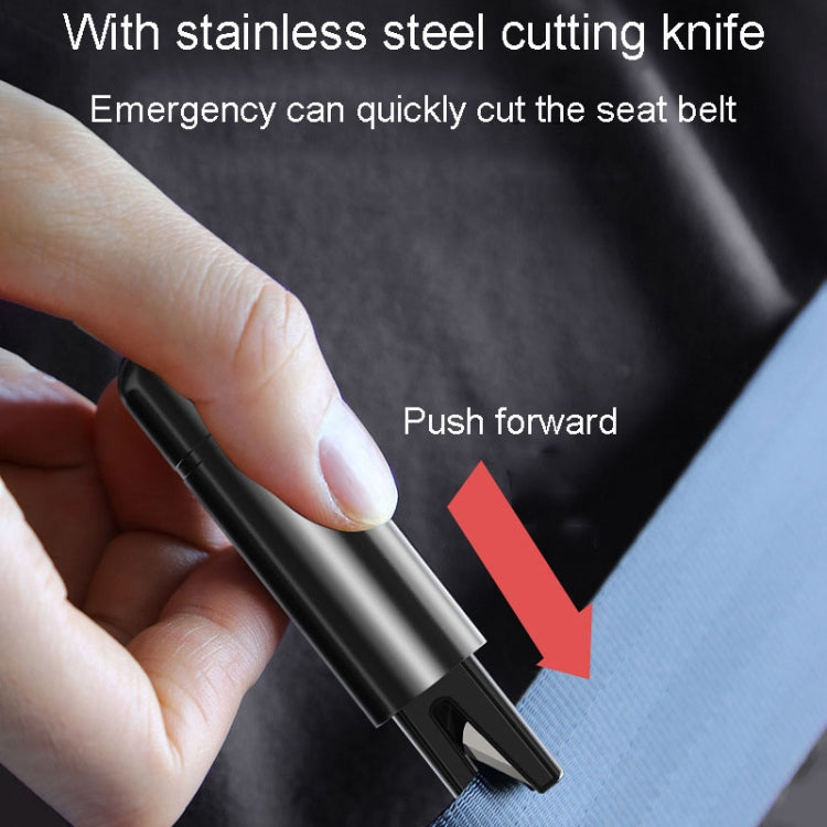 Car Emergency Life-Saving Safety Hammer Multifunctional Fast Window Breaker For Vehicle 2 In 1(Black) - free shipping - PMC Jewellery - Order now!