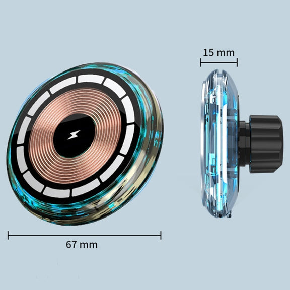 For iPhone Magsafe Magnetic Car Wireless Charger Phone Holder Light Emitting Wireless Charger, Style:  Pickup RGB Light