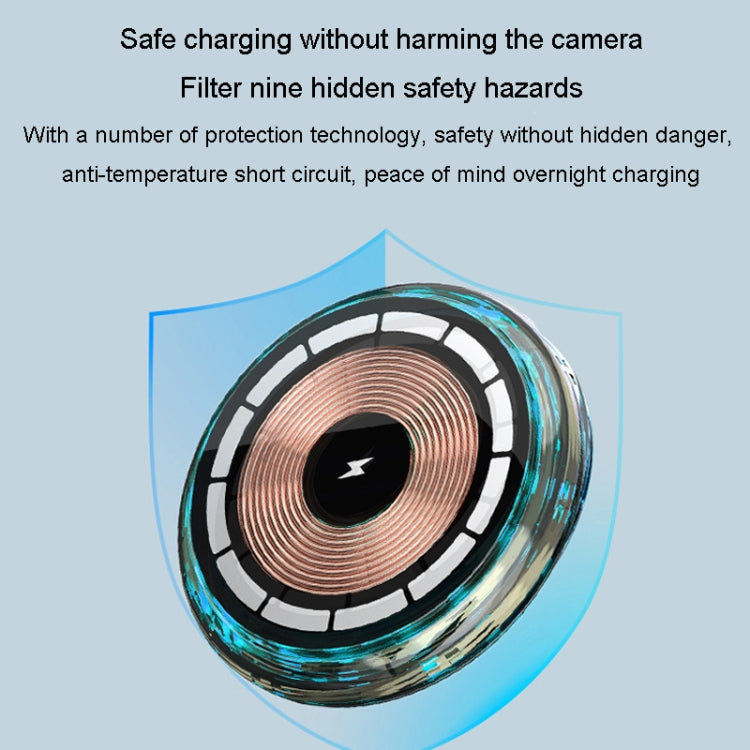 For iPhone Magsafe Magnetic Car Wireless Charger Phone Holder Light Emitting Wireless Charger, Style:  Pickup RGB Light