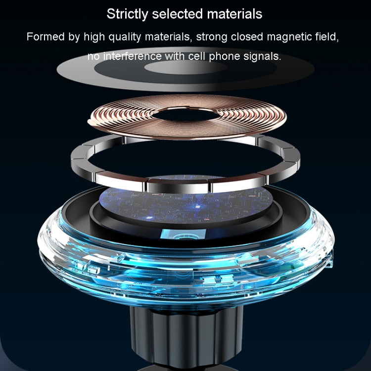 For iPhone Magsafe Magnetic Car Wireless Charger Phone Holder Light Emitting Wireless Charger, Style:  Pickup RGB Light - free shipping - PMC TechLife - Order now!