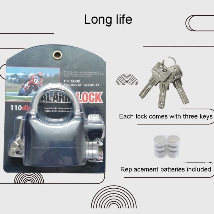 Long Beam Model Outdoor Door Anti-Theft Alarm Lock Waterproof Anti-Pick Motorcycle Bicycle Padlock - Theft Protection by PMC TechLife | Online Shopping South Africa | PMC TechLife | Buy Now Pay Later Mobicred