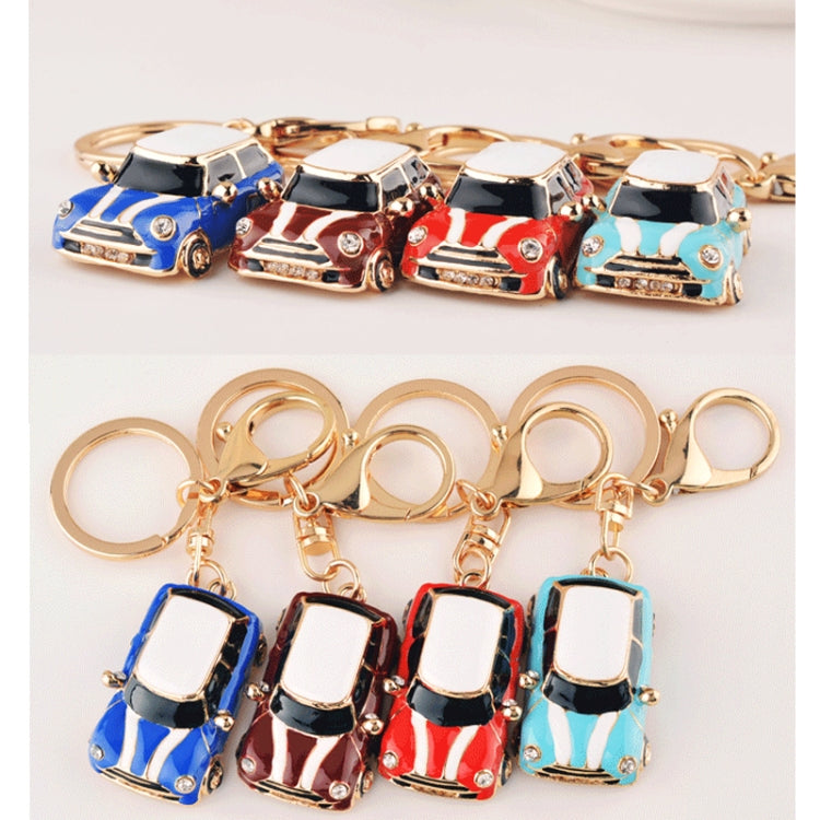 Mini Car Keychain Pendant Toy Beetle Car Gift, Color: Dark Red