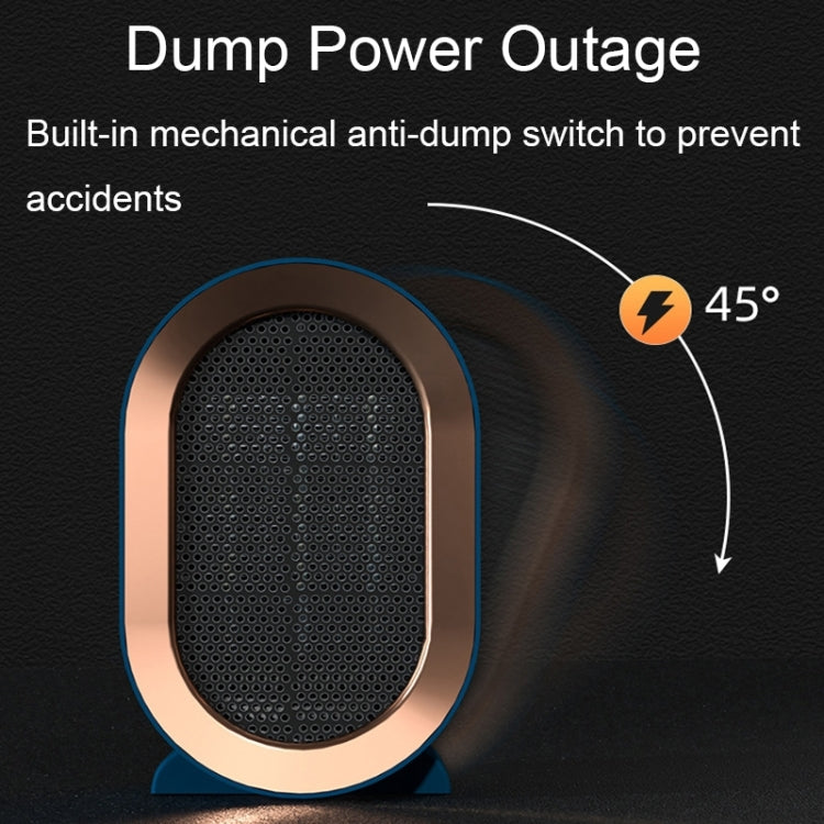 Small Desktop Electric Heater Home PTC Instant Energy-saving Heater, Spec: UK Plug(Green)