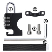Motorcycle Helmet Anti-Theft Lock Fixed Helmet Combination Padlock, Color: Black